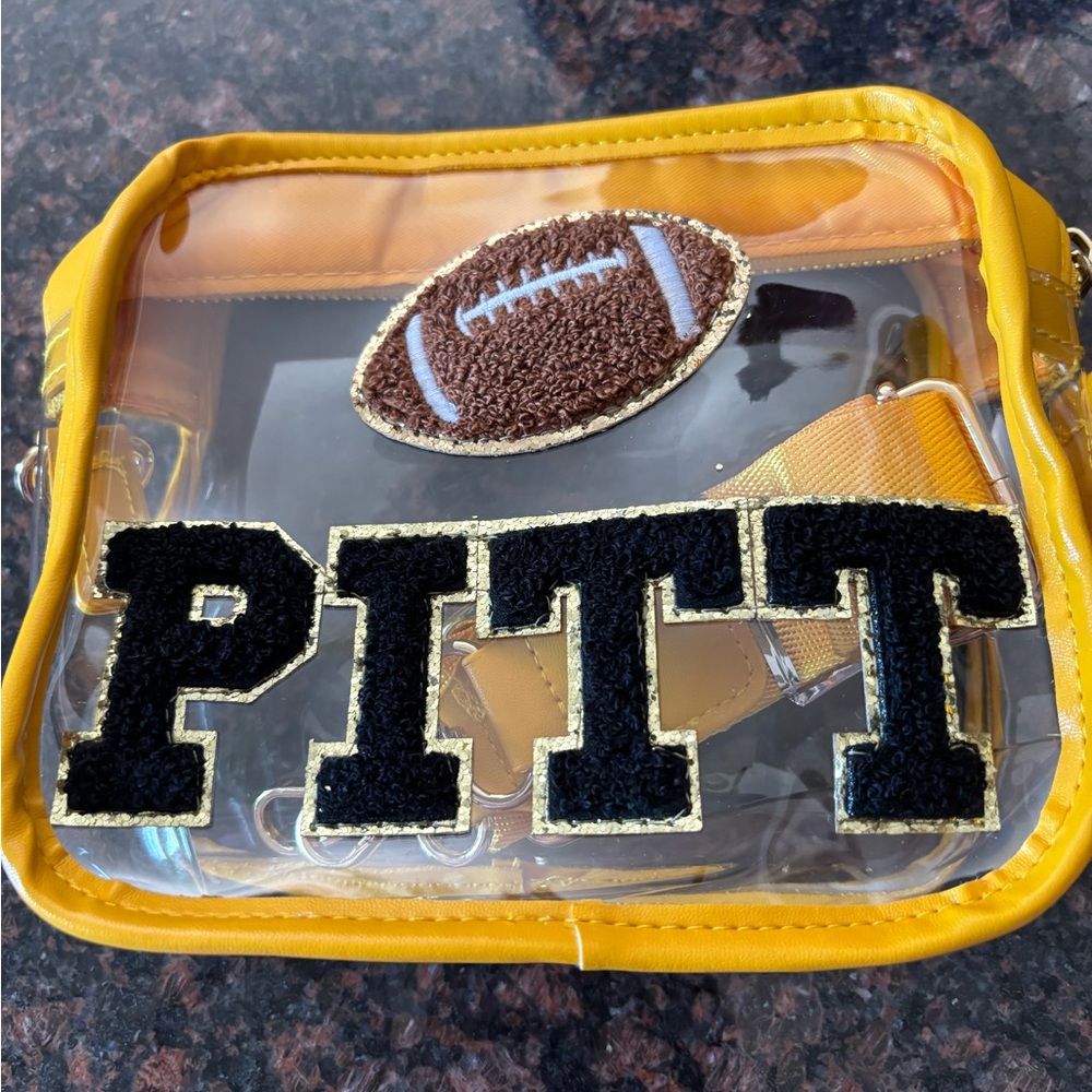 Clear Yellow and Black PITT Crossbody Bag